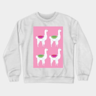 Acrylic fun llama pattern Crewneck Sweatshirt